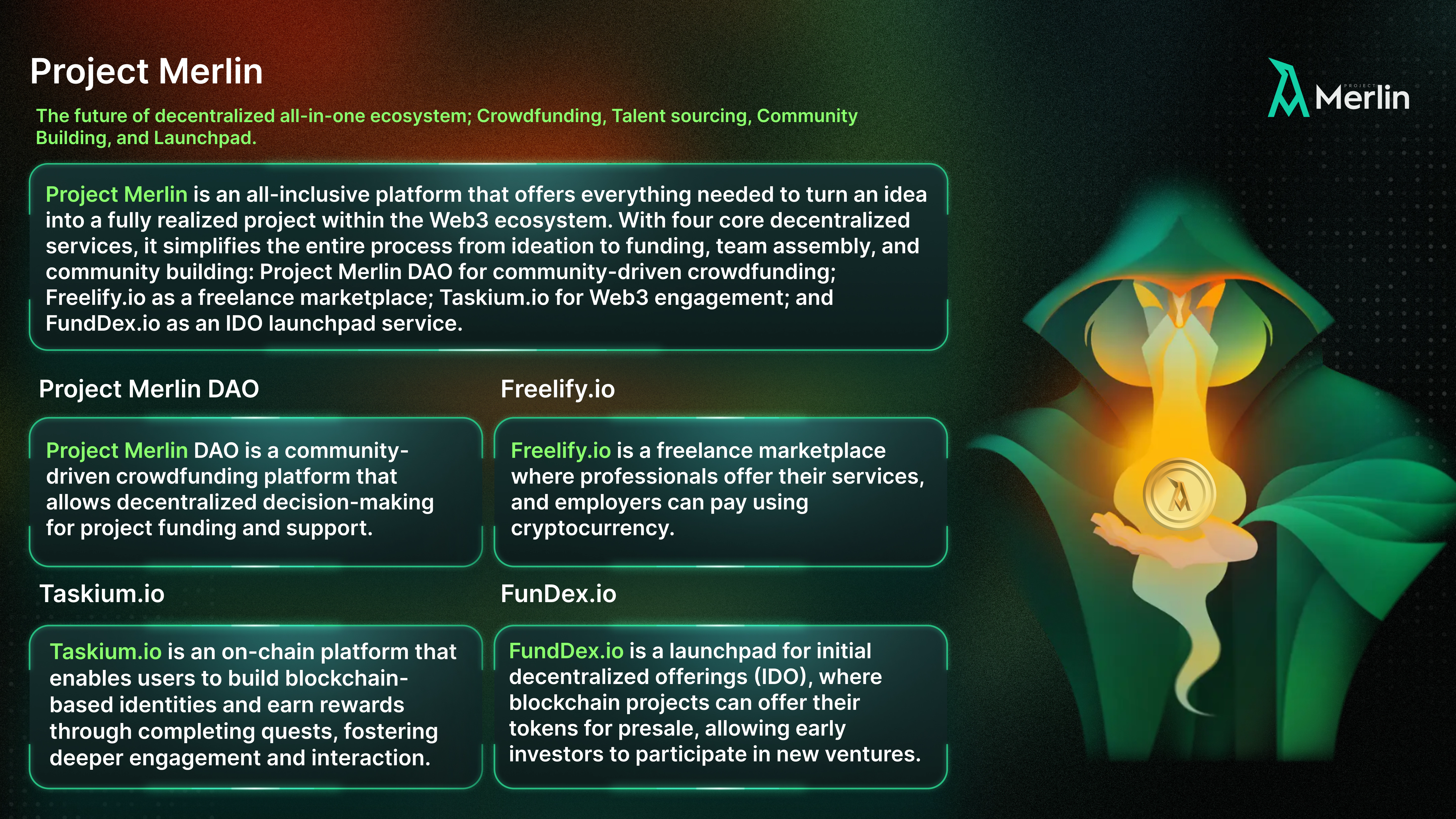 Project Merlin Launchdrop (MRLN) Launchdrop – Community Token Distribution  | ChainGPT Pad